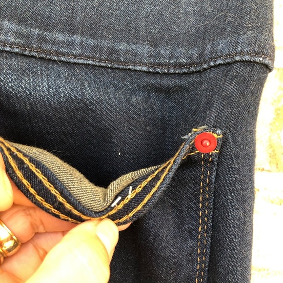 SPANX The Signature Side Zip High Waist Dark Wash Skinny Slimming Jeans 27 - Picture 10 of 16